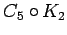 $ C_5\circ K_2$