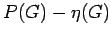 $ P(G)-\eta(G)$