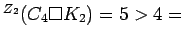 $ ^{Z_2}(C_4\Box K_2)=5>4=$