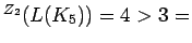 $ ^{Z_2}(L(K_5))=4>3=$