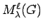 $ M_{{\lambda}}^\ell(G)$