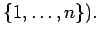 $ \{1,\dots,n\}).$
