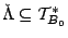 $\check\Lambda\subseteq
\mathcal{T}_{B_0}^*$