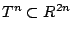 $T^n\subset{\mathbb R}^{2n}$