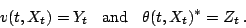 \begin{displaymath}
v(t,X_{t})=Y_{t} \;\;\mbox{ and }\;\;
\theta(t,X_{t})^{*}=Z_{t}\;.
\end{displaymath}