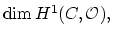 $ \dim H^{1}(C,\mathcal{O}),$