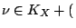 $ \nu \in K_X+($