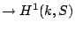 $\displaystyle \to H^1(k,S)$