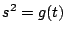$ s^2=g(t)$