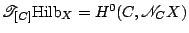 $ \mathscr{T}_{[C]} {\mathrm{Hilb}}_X=H^0(C,\mathscr{N}_C X)$