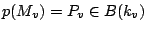 $ p(M_v)=P_v \in B(k_v)$