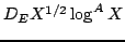 $D_E X^{1/2}\log^A X$