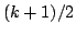$(k+1)/2$