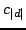 $c_{\vert d\vert}$