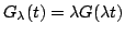 $G_\lambda(t)=\lambda G(\lambda t)$
